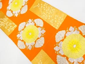 アンティーク　菊模様織出し袋帯（材料）（サービス品）